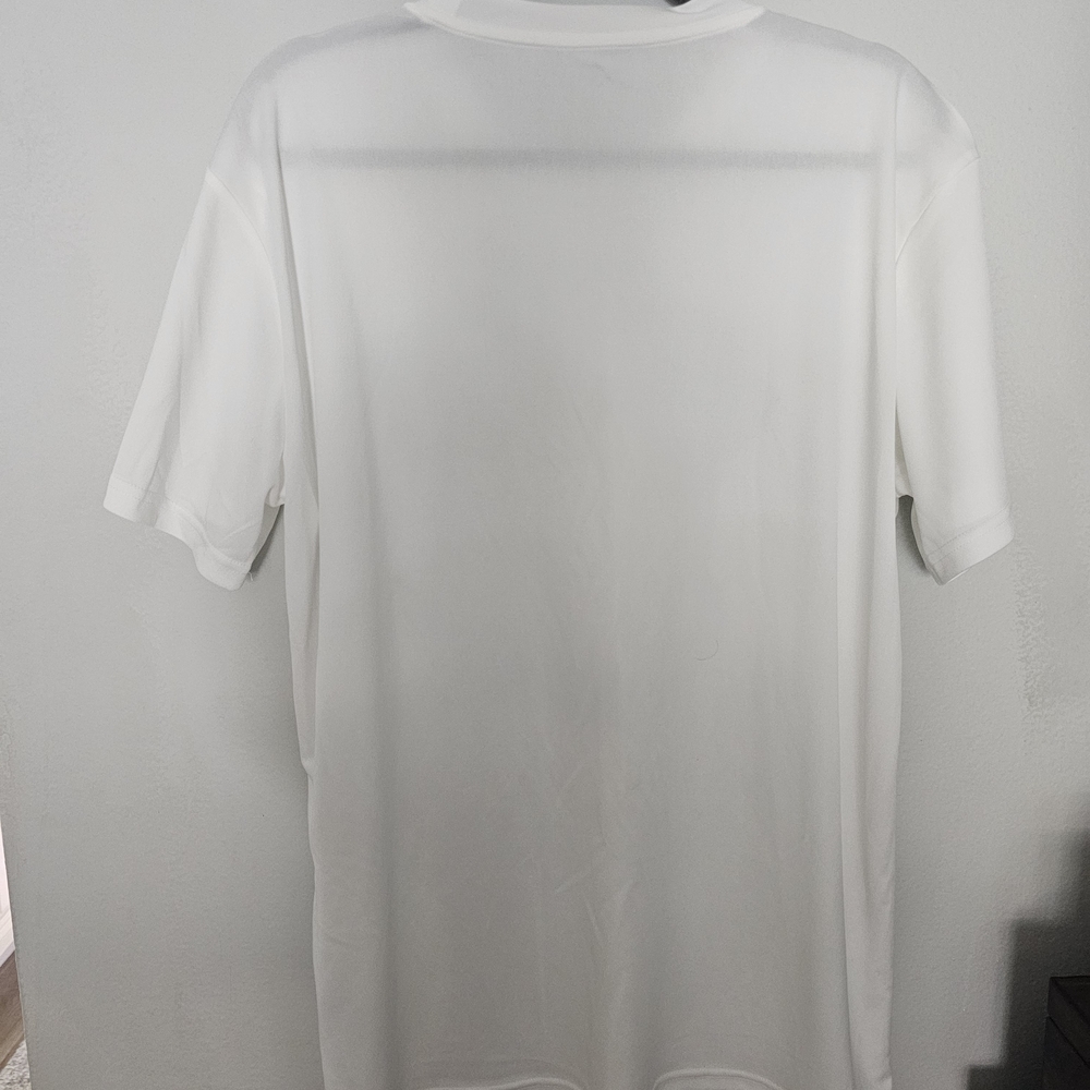 White T-Shirt with Black Smiley Face Design - Picture 2 of 4